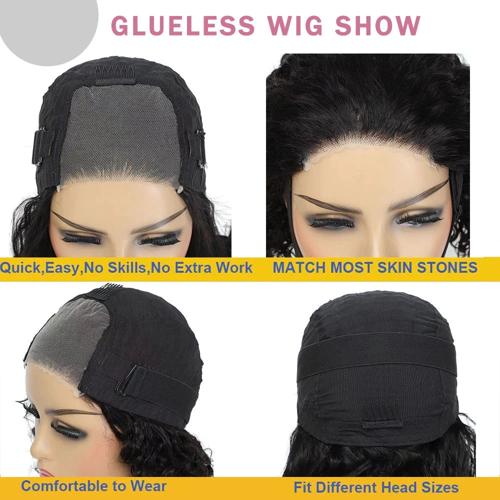 "Katrina Love Unit" Glueless Ready To Wear Water Wave 100% Human Hair Wig
