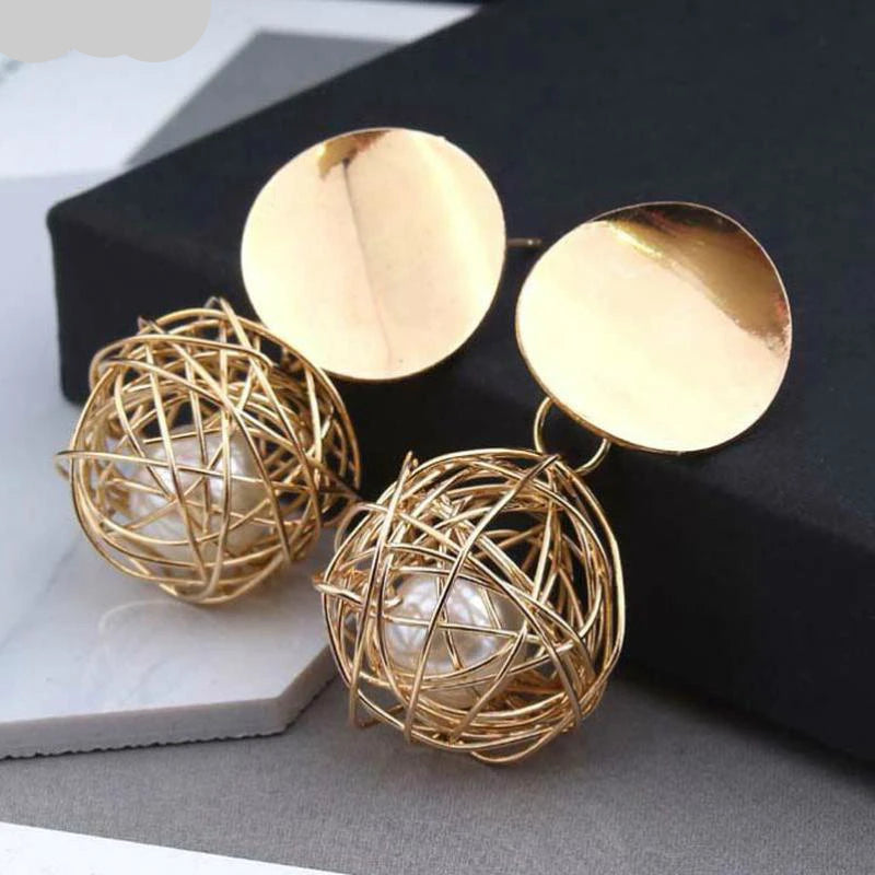 "Global Beauty" Ball Geometric Statement Earrings