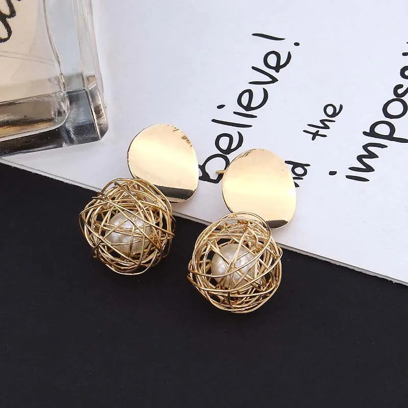 "Global Beauty" Ball Geometric Statement Earrings