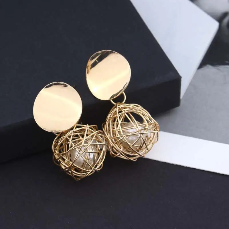 "Global Beauty" Ball Geometric Statement Earrings