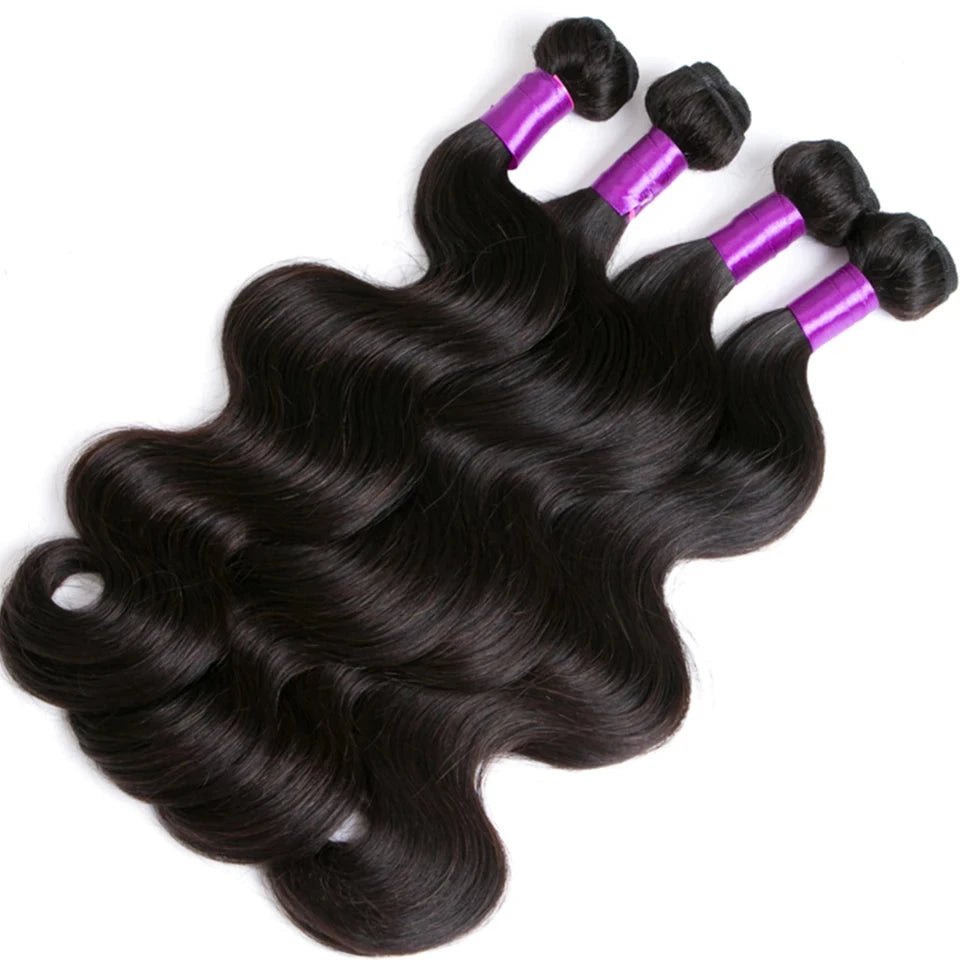 "Stacii Summer" Body Wave Bundles With Closure Brazilian Hair Natural Human Hair Bundles With Closure