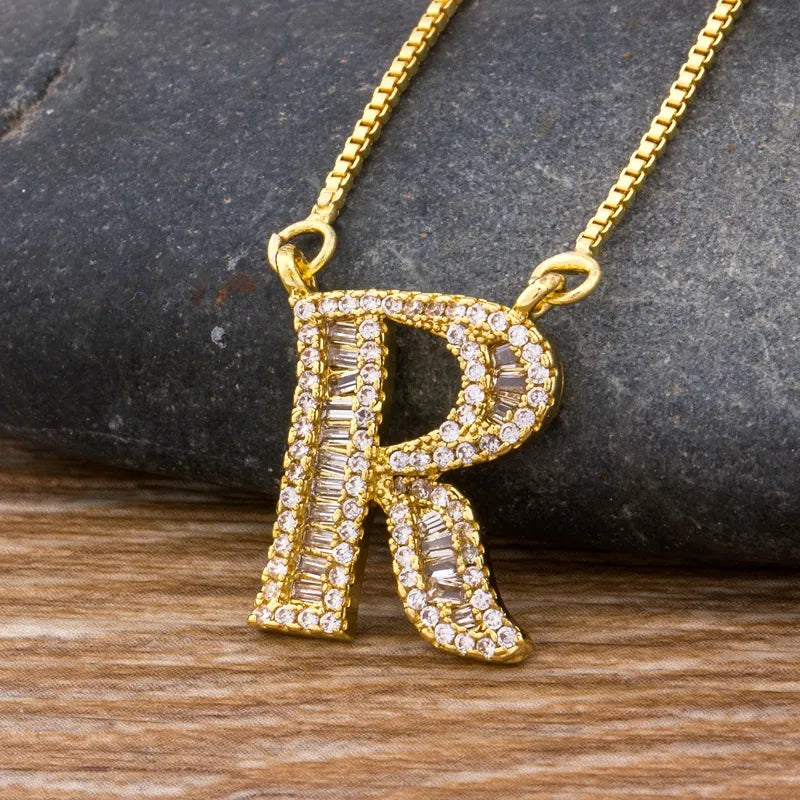 "LoveLee Initial Necklace" A-Z Letter Pendant Necklace