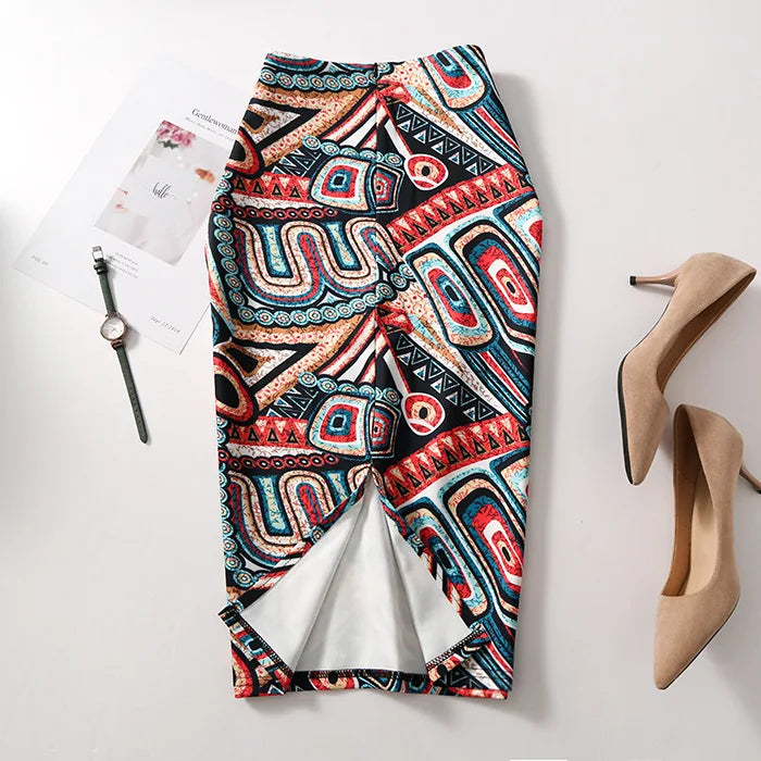 "Beauty Bodycon Print Skirt"