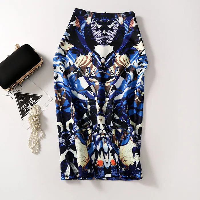"Beauty Bodycon Print Skirt"