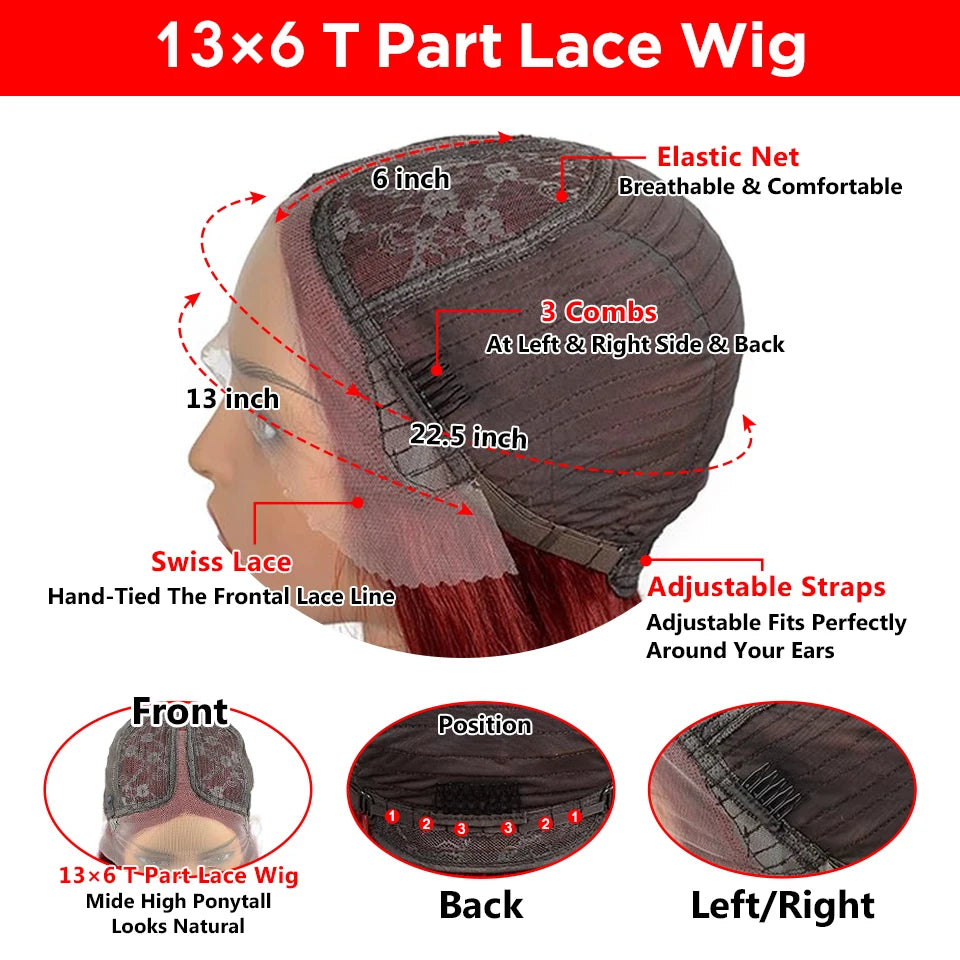 "Brittany Renae" HD Transparent Short Bob Preplucked Human Hair Lace Front Wig