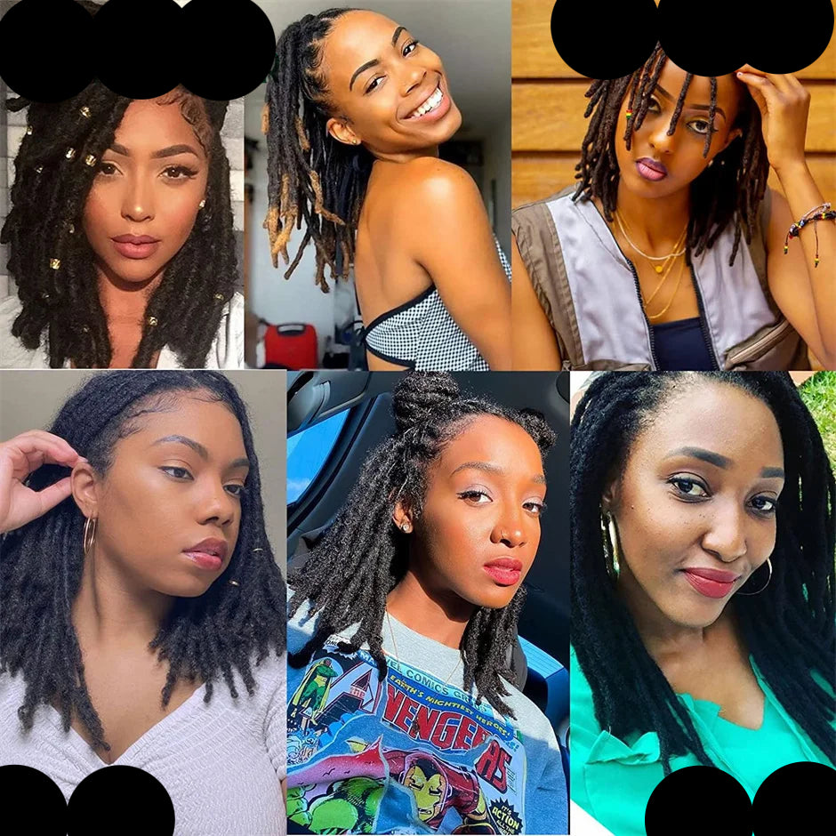 Full Handmade 100% Human Hair Dreadlock Extensions for Men & Women