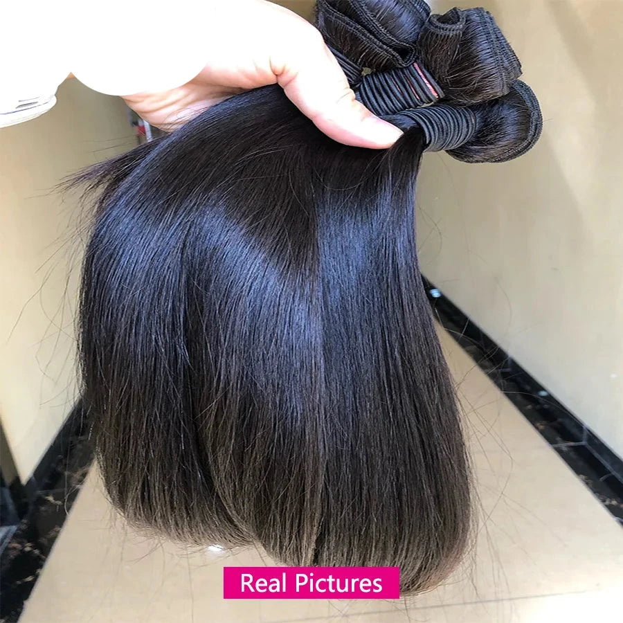 "Aaliyah Star" Straight Raw 100% Human Hair Brazilian Bundles