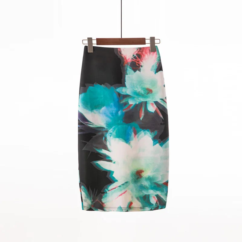 "Beauty Bodycon Print Skirt"