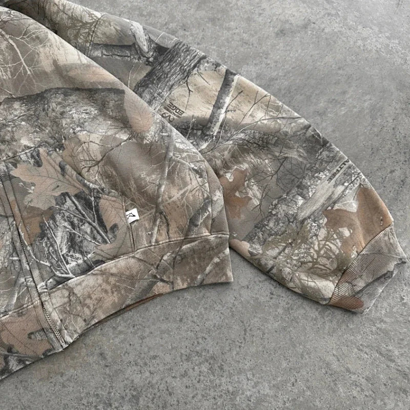 "The Cat Man" Camouflage Pattern Oversized Unisex Camo Hoodie