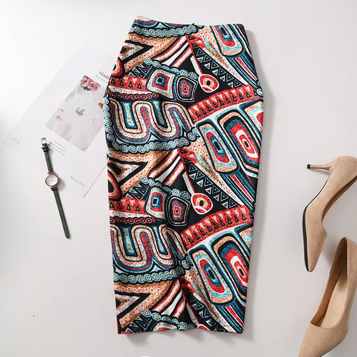 "Beauty Bodycon Print Skirt"