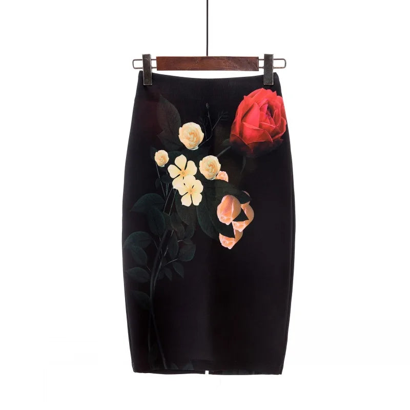 "Beauty Bodycon Print Skirt"