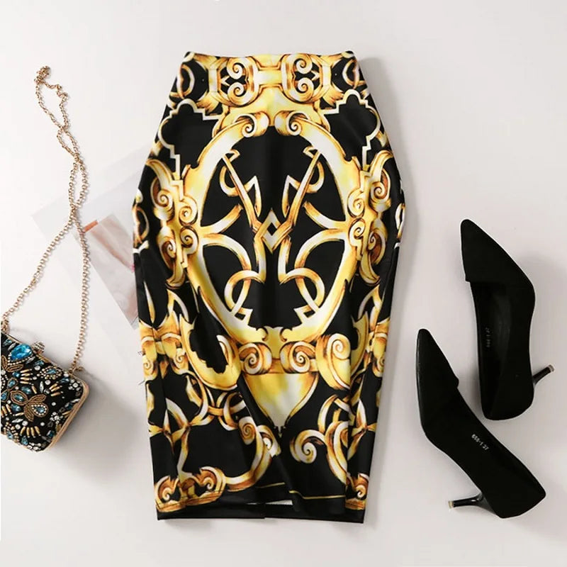 "Beauty Bodycon Print Skirt"