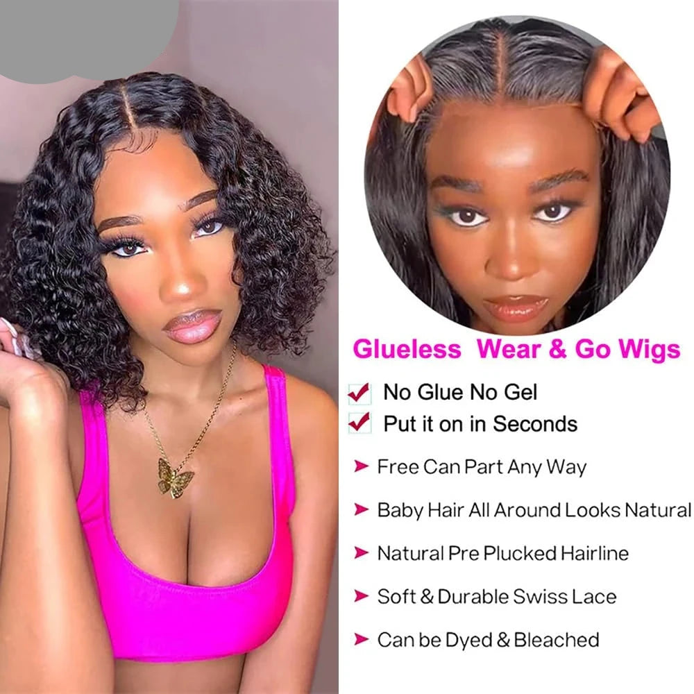 "Katrina Love Unit" Glueless Ready To Wear Water Wave 100% Human Hair Wig