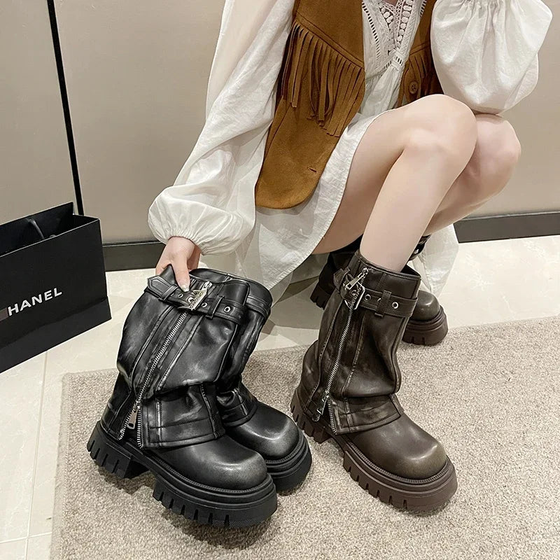 "Katrina Platform Boots"