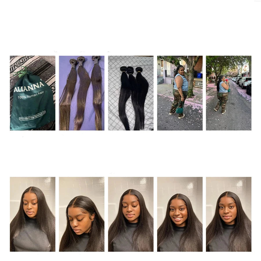 "Aaliyah Star" Straight Raw 100% Human Hair Brazilian Bundles