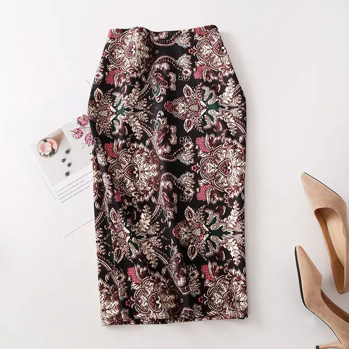 "Beauty Bodycon Print Skirt"