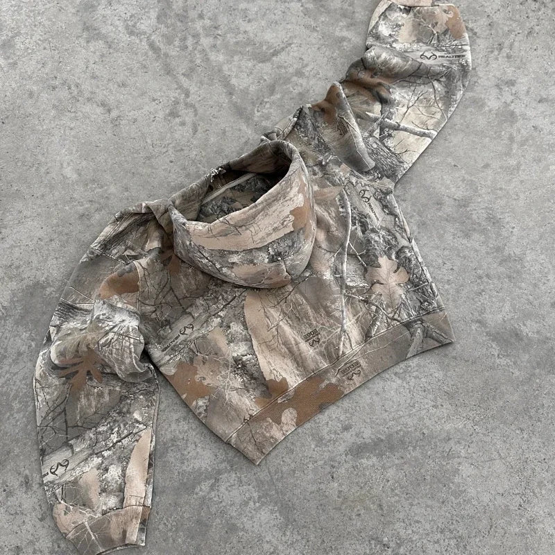 "The Cat Man" Camouflage Pattern Oversized Unisex Camo Hoodie