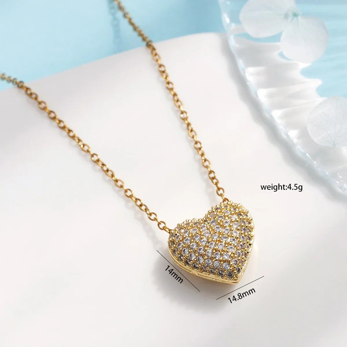 "Love Royalty" Stainless Steel Classic Shiny Zircon Crown Love Pendant Necklace Jewelry