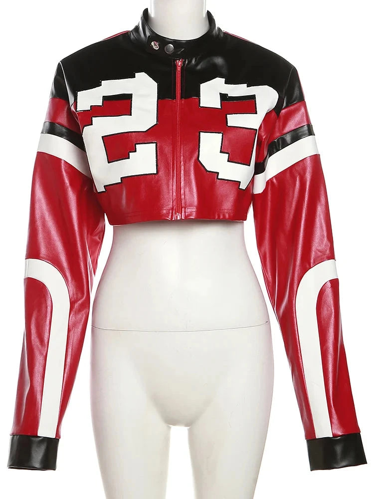"Varsity Crop Trend Jacket"