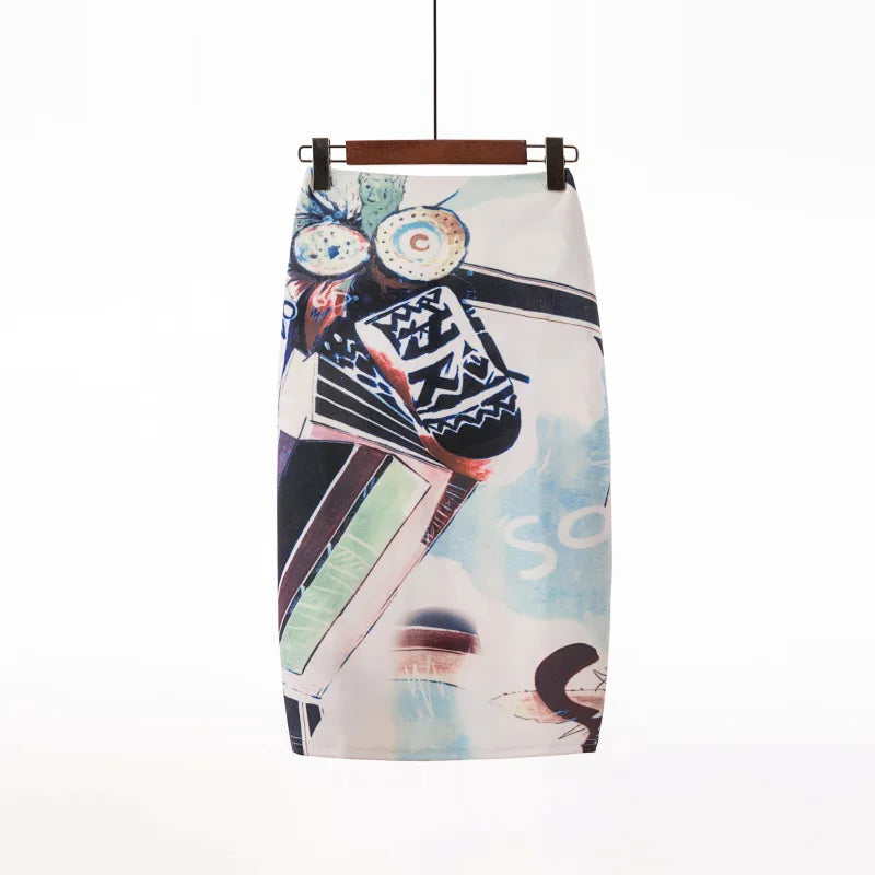"Beauty Bodycon Print Skirt"