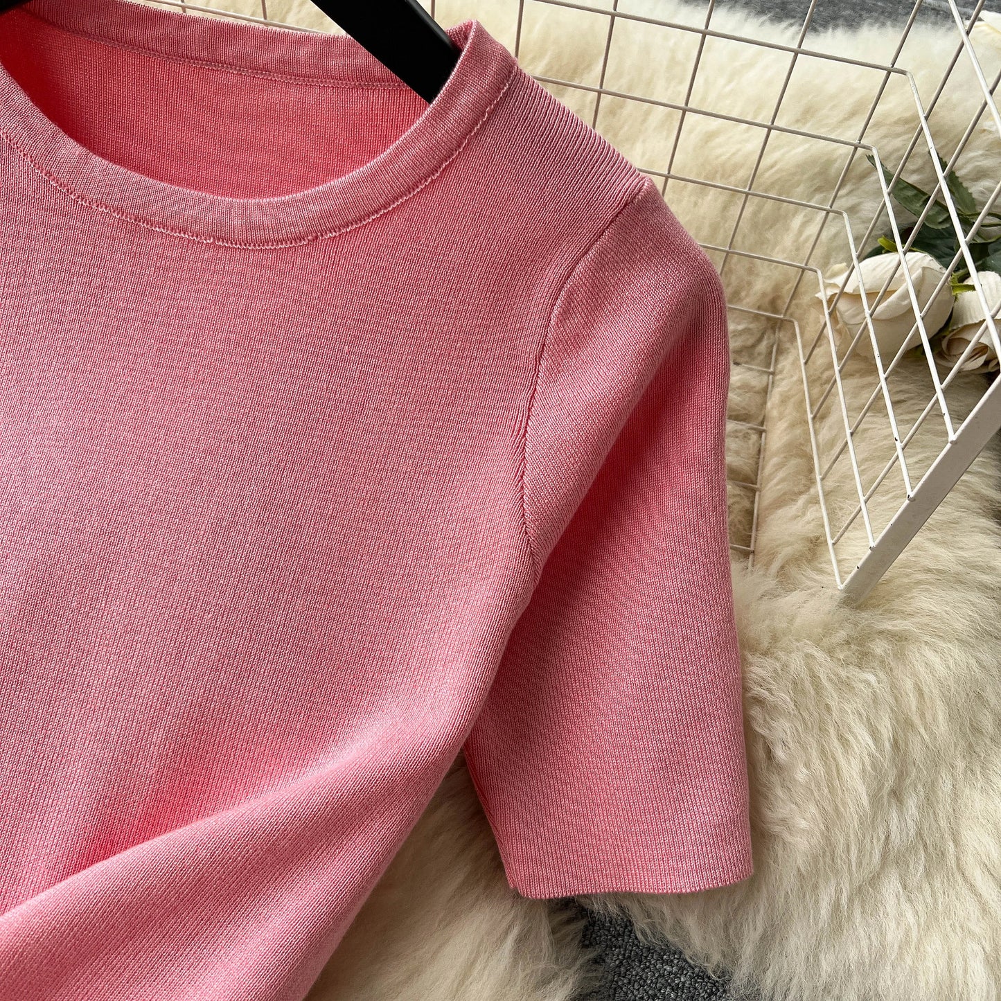 "Lisa Sweater Two-Piece Outfit" Two Piece O Neck Top Long Skirt Knit Suit