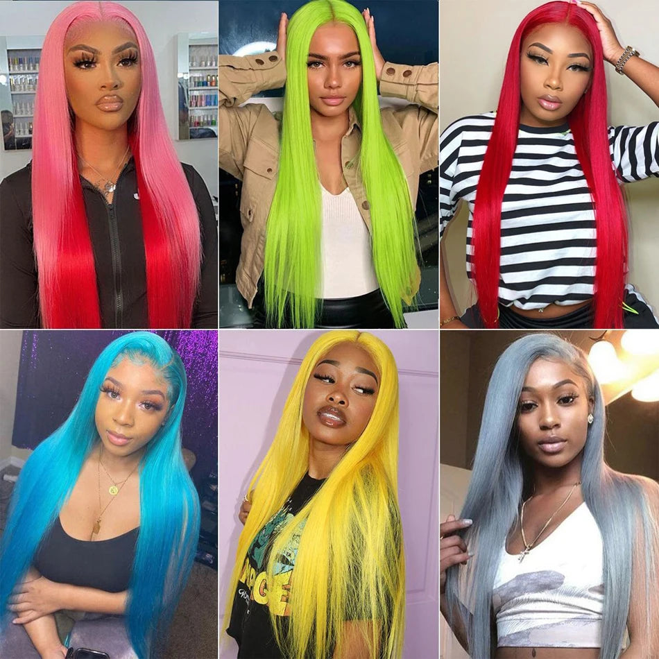 'Yasmine" HD Transparent Lace Front Human Hair Brazilian PrePlucked #613 Lace Wig