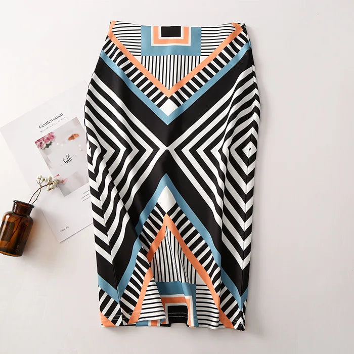 "Beauty Bodycon Print Skirt"