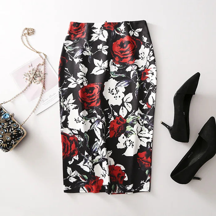 "Beauty Bodycon Print Skirt"