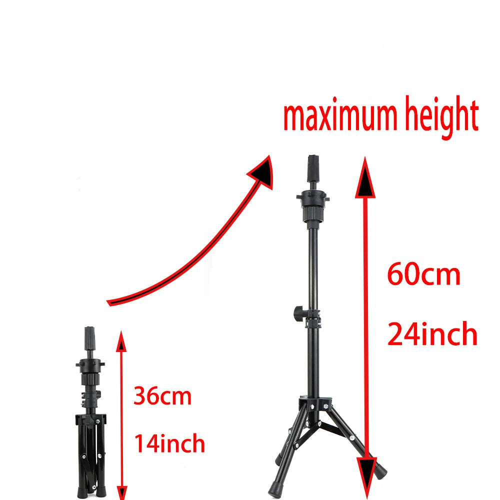Mannequin Head With Tripod + Wig Install Kit