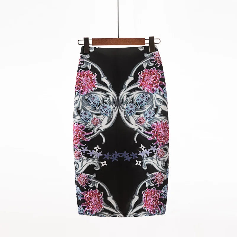 "Beauty Bodycon Print Skirt"