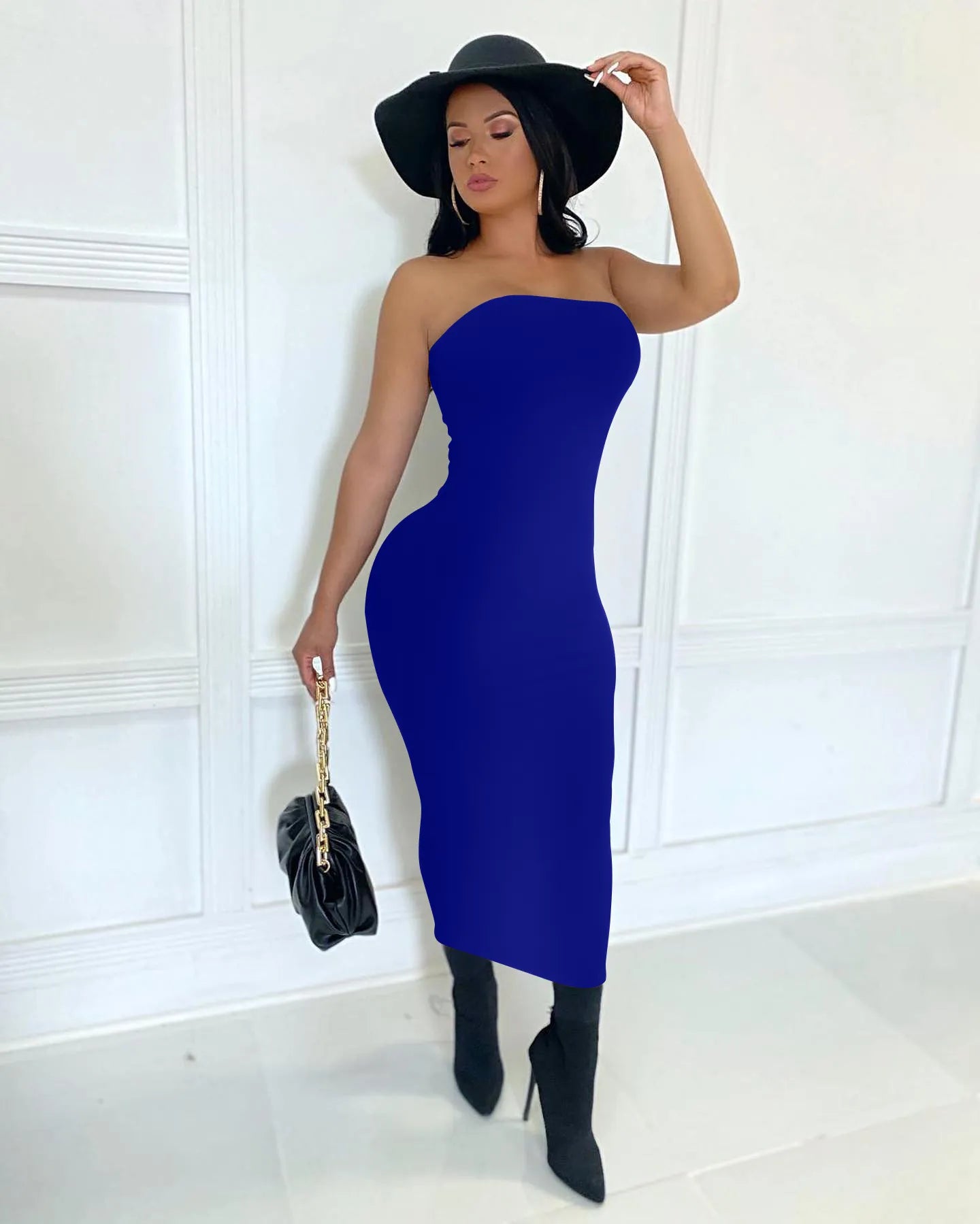 "Cali Lady Bodycon Dress" Sexy Sleeveless Long Bodycon Dress