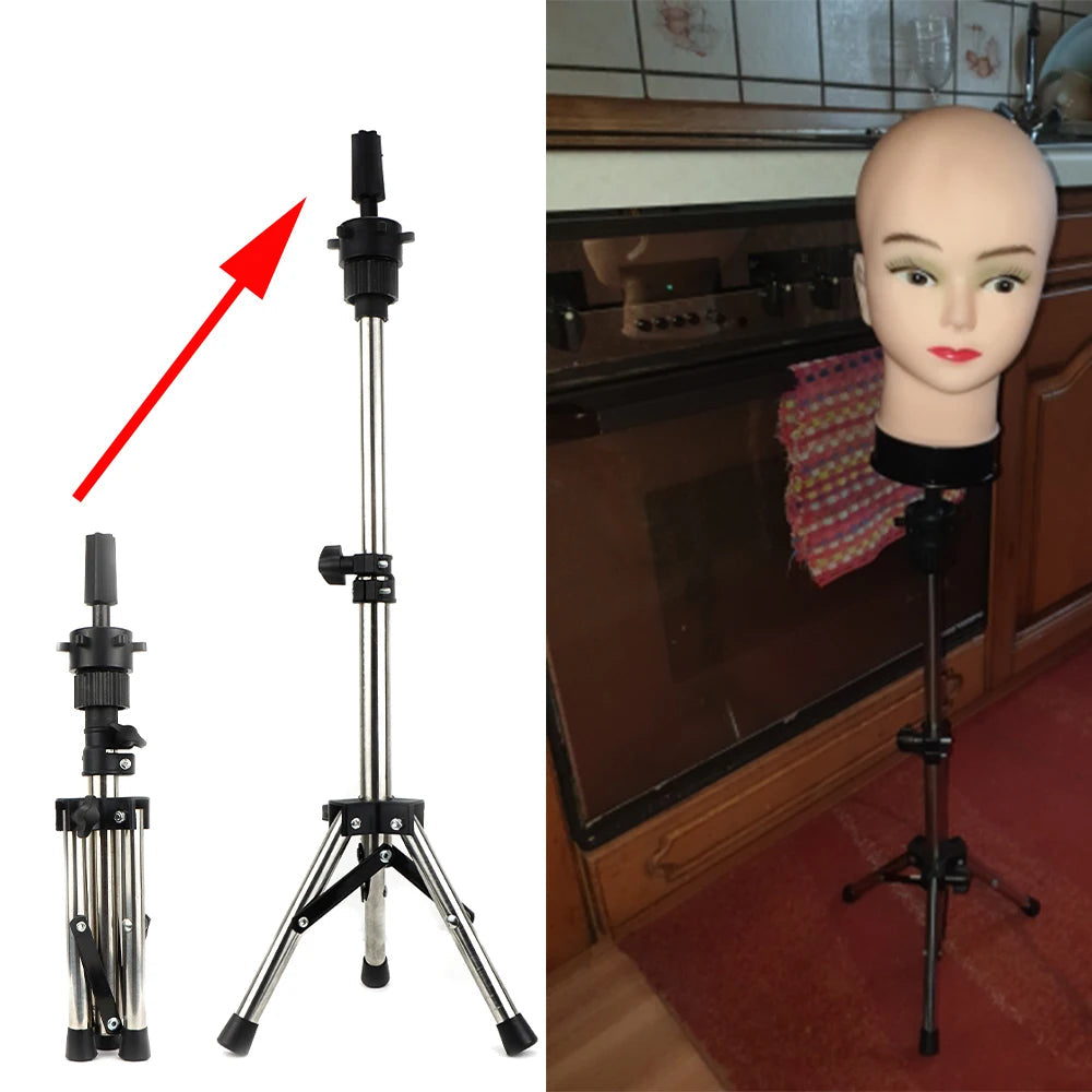 Mannequin Head With Tripod + Wig Install Kit