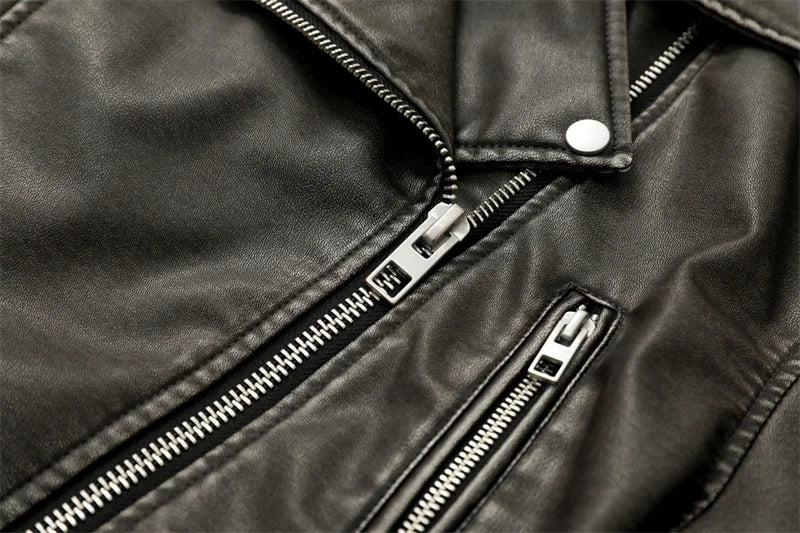 "Diana Vintage" Leather Jacket with Belt
