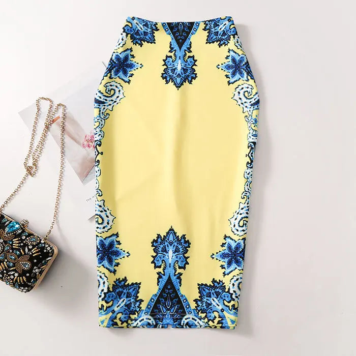"Beauty Bodycon Print Skirt"
