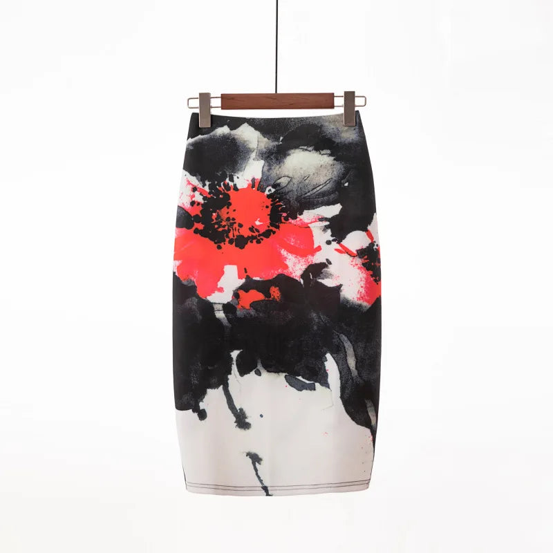 "Beauty Bodycon Print Skirt"