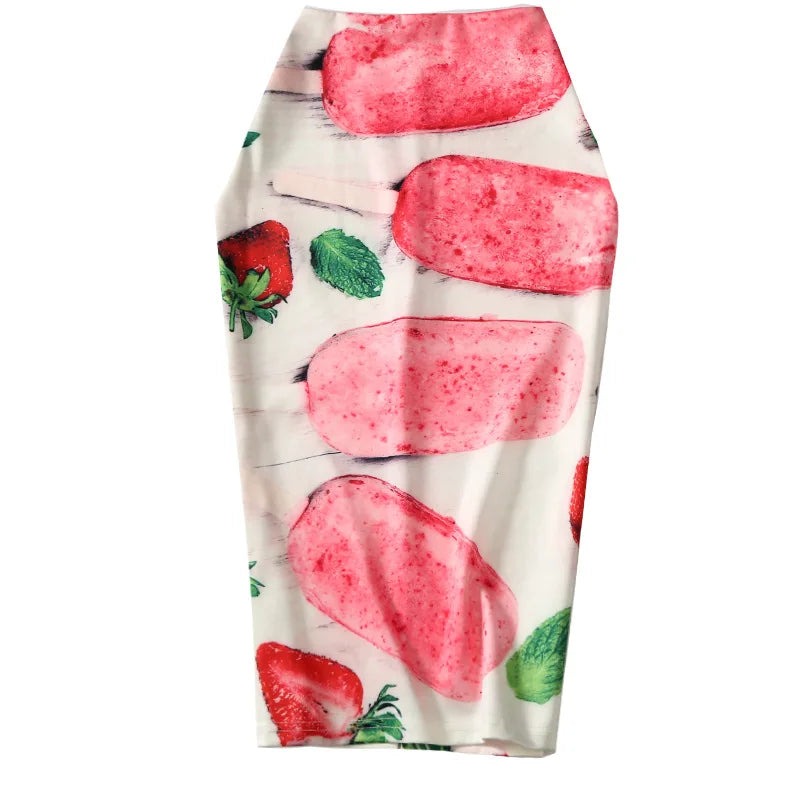 "Beauty Bodycon Print Skirt"
