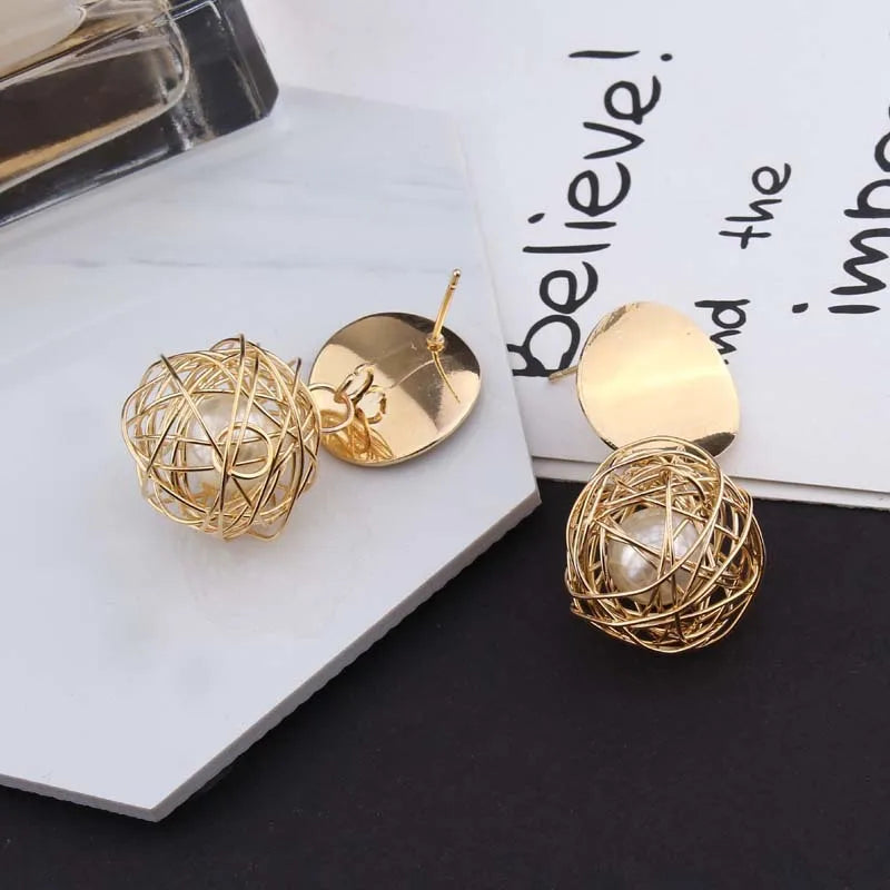 "Global Beauty" Ball Geometric Statement Earrings
