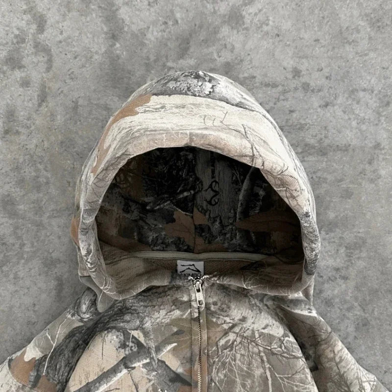 "The Cat Man" Camouflage Pattern Oversized Unisex Camo Hoodie