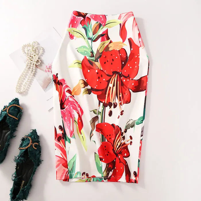 "Beauty Bodycon Print Skirt"