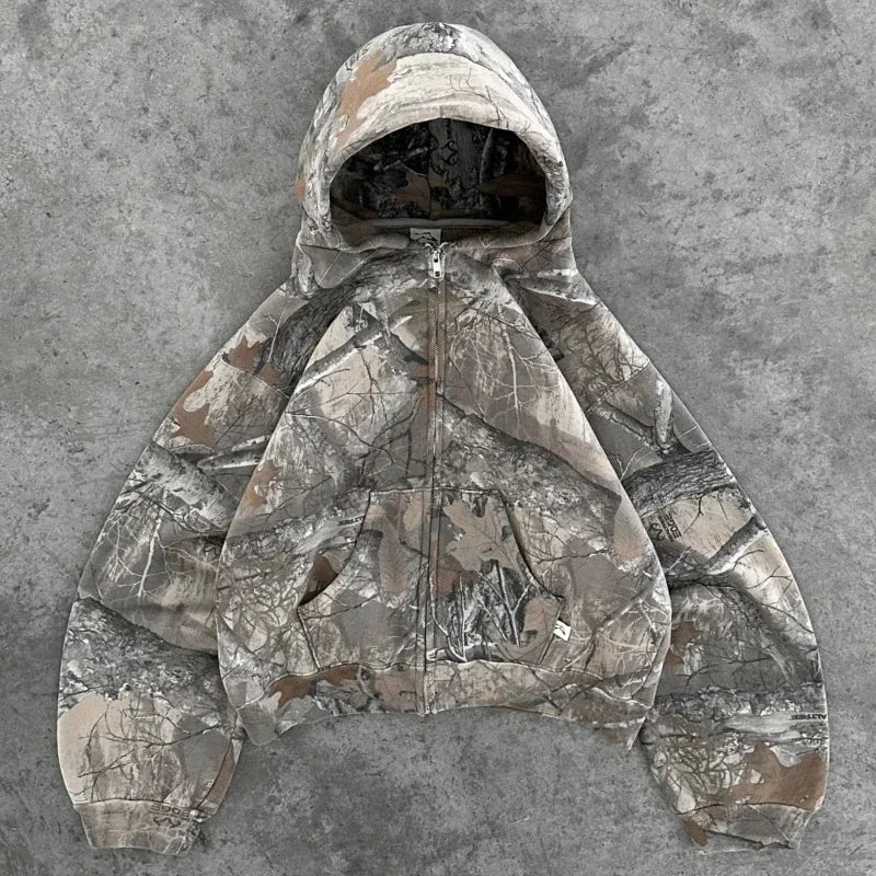 "The Cat Man" Camouflage Pattern Oversized Unisex Camo Hoodie