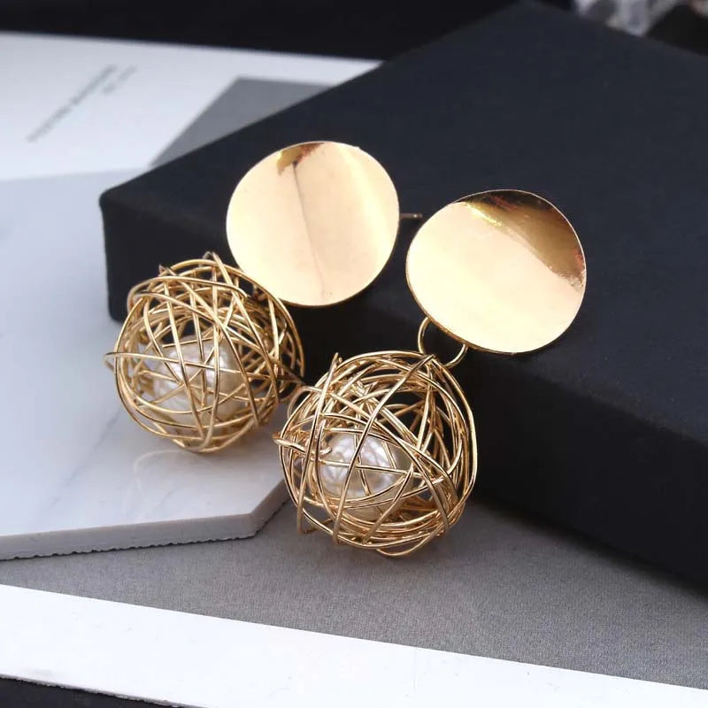 "Global Beauty" Ball Geometric Statement Earrings