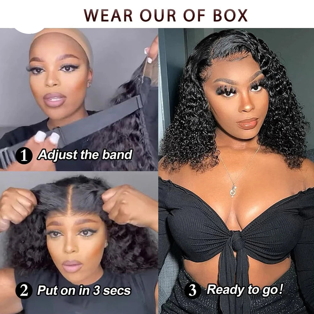 "Katrina Love Unit" Glueless Ready To Wear Water Wave 100% Human Hair Wig