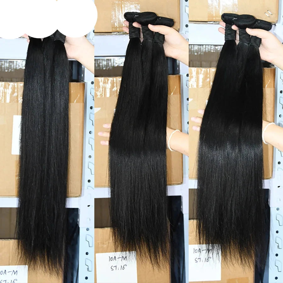 "Aaliyah Star" Straight Raw 100% Human Hair Brazilian Bundles