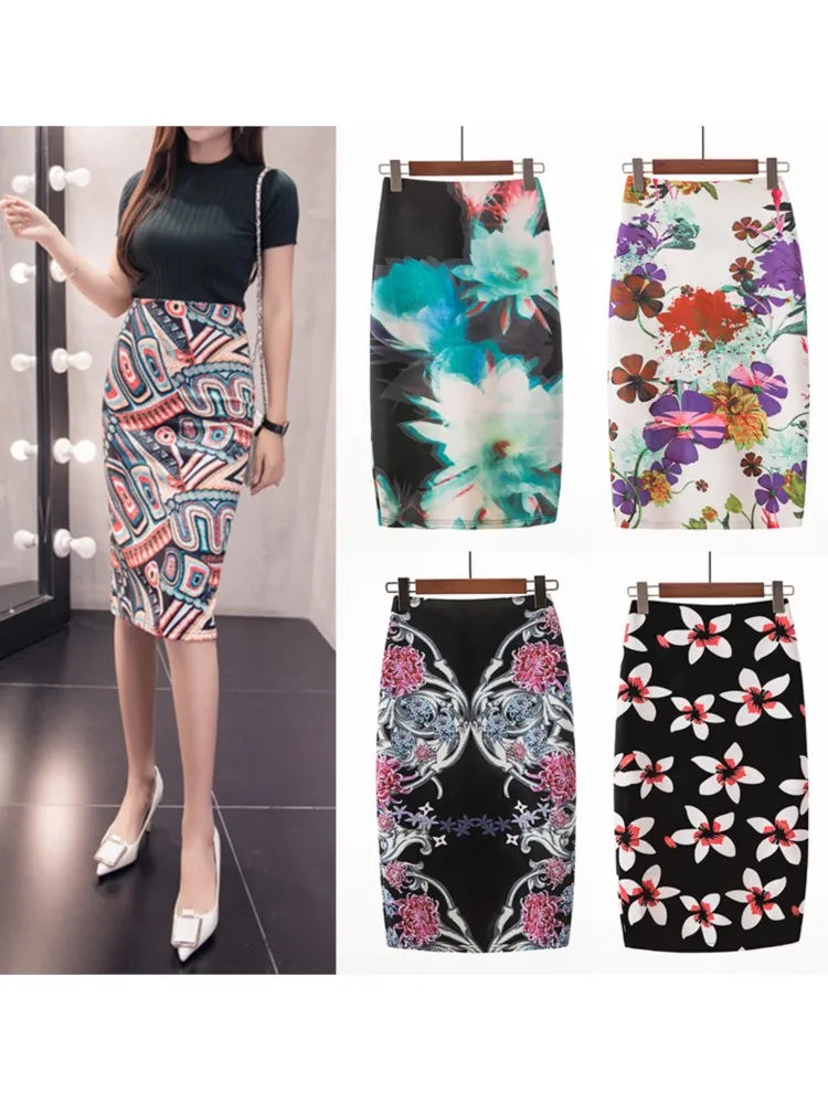 "Beauty Bodycon Print Skirt"