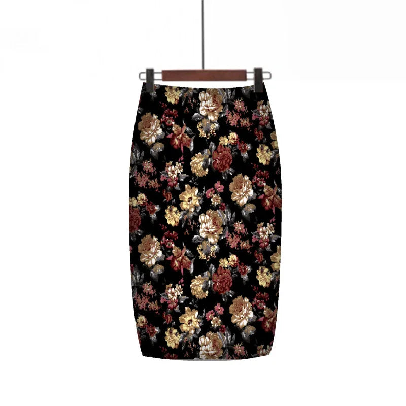 "Beauty Bodycon Print Skirt"