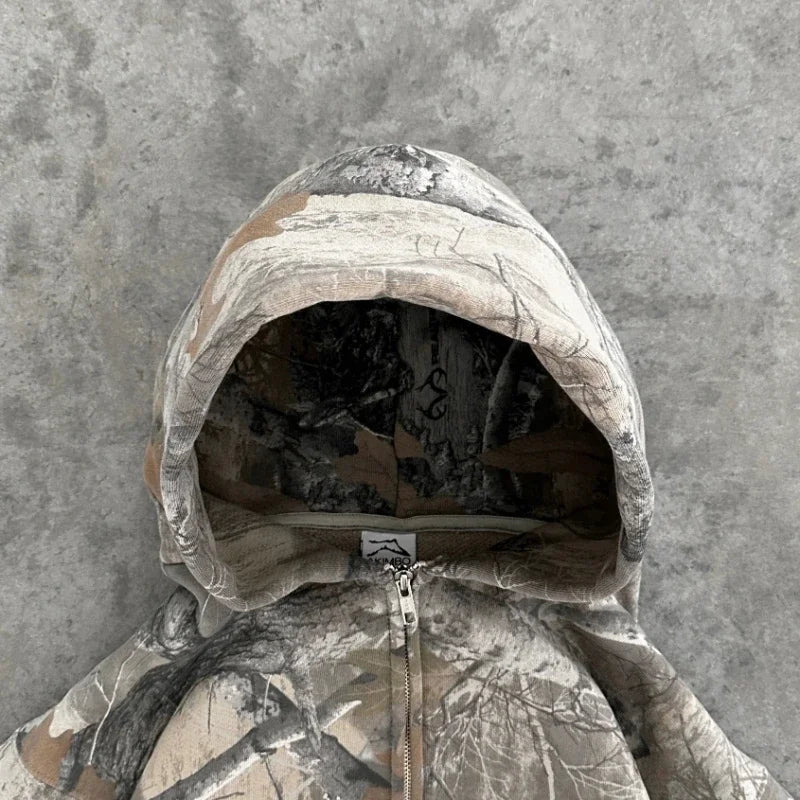 "The Cat Man" Camouflage Pattern Oversized Unisex Camo Hoodie