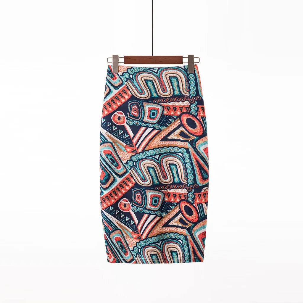 "Beauty Bodycon Print Skirt"