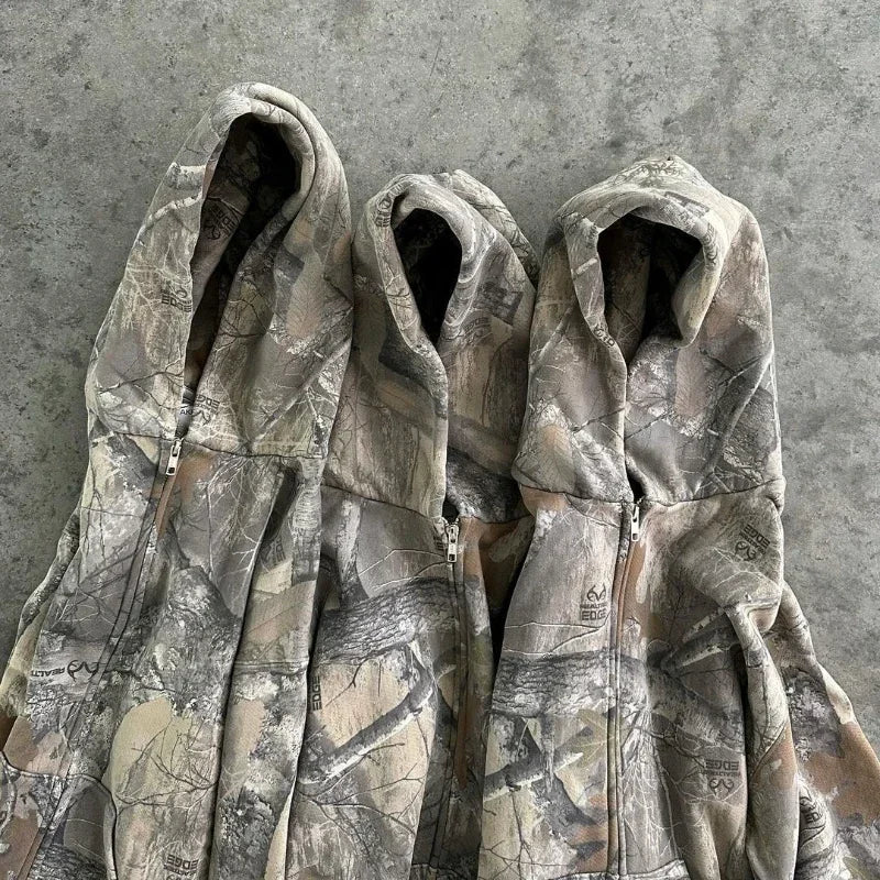 "The Cat Man" Camouflage Pattern Oversized Unisex Camo Hoodie