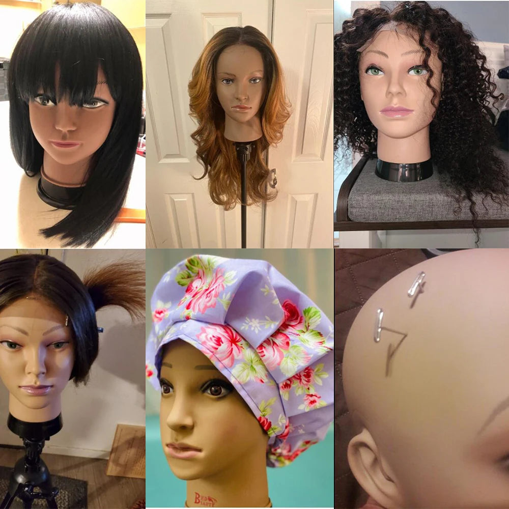 Mannequin Head With Tripod + Wig Install Kit