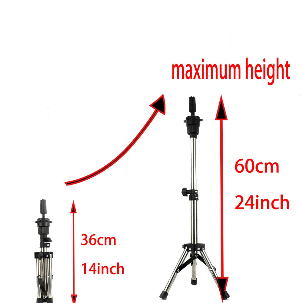 Mannequin Head With Tripod + Wig Install Kit
